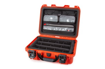 Image of Nanuk 920 Pro Photo Camera Case Kit w/Lid Organizer / Padded Divider, Orange, Medium, 920S-060OR-0A0