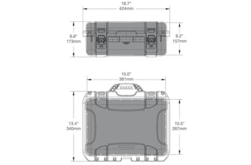 Image of Nanuk Case 920 w/lid org./divider, Silver, Medium, 920S-060SV-0A0