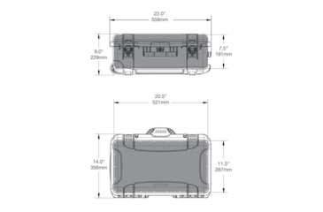 Image of Nanuk Case 935 w/lid org./divider, Silver, Large, 935S-060SV-0A0