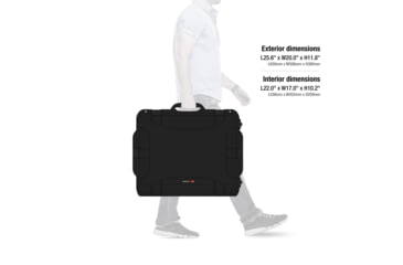 Image of Nanuk Case 955 w/padded divider, Black, Large, 955S-020BK-0A0