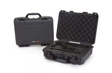 Image of Nanuk 910 2Up Classic Hard Gun Case, 14.3in, Graphite, Medium, 910S-080GP-0K0-18008