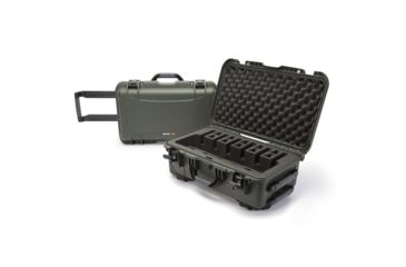 Image of Nanuk 935 6UP Hard Pistol Case w/ 6 UP Pistol Foam, 22in, Olive, 935S-080OL-0A0-16708