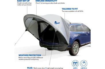 Image of Napier Sportz Cove Tent, Small to Mid-Sized SUV/CUV, Black/Gray, 61000