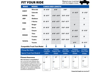 Image of Napier Sportz Truck Tent, 57 Series, Compact Regular Bed 6-6.1 ft, Blue/Gray, 57044