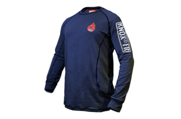 Image of National Body Armor Knox Fr Long Sleeve Crew Shirt - Space Blue F1DFEE4B, SB-S