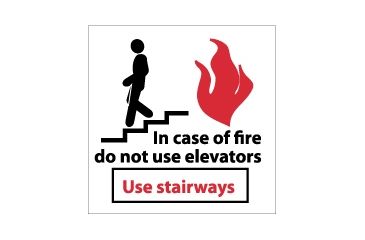 Image of National Marker Sign In Case Of Fire Do Not Use S31P
