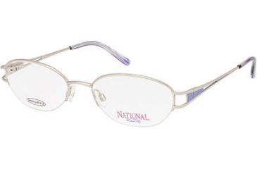 Image of National NA0131 Eyeglass Frames - Shiny Light Nickeltin Frame Color