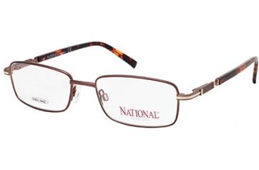 Image of National NA0314 Eyeglass Frames - Shiny Dark Brown Frame Color