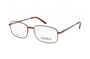 Image of National NA0319 Eyeglass Frames - Shiny Dark Brown Frame Color