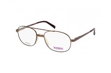 Image of National NA0324 Eyeglass Frames - Shiny Dark Brown Frame Color