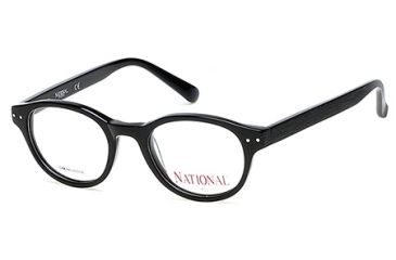 Image of National NA0347 Eyeglass Frames - Shiny Black Frame Color