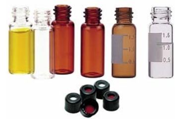 Image of National Scientific 8-425 Screw-Thread Vials, National Scientific C4013-63A Caps With Septa