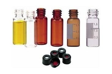 Image of National Scientific 8-425 Screw-Thread Vials, Pack of 100, National Scientific Caps, C4013-98W