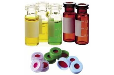 Image of National Scientific Target Snap-It Crimp-Top/Snap-Cap Vials, National Scientific C4011-55B Caps Blue Snap-It Cap