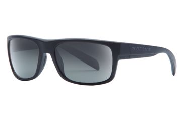 Image of Native Eyewear Ashdown, Matte Black Frame, Gray Lens, 186 302 523