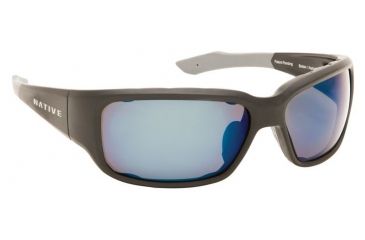 Image of Native Eyewear Bolder Sunglasses, Asphalt Frame, Blue Reflex Gray Lens, Polarized, 138 302 519