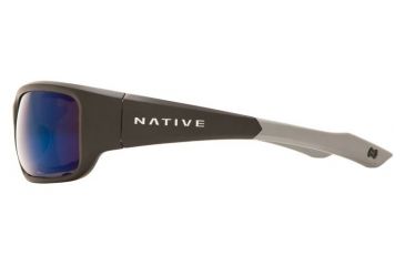 Image of Native Eyewear Bolder Sunglasses, Asphalt Frame, Blue Reflex Gray Lens, Polarized, 138 302 519