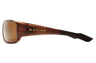 Image of Native Eyewear Bolder Sunglasses, Wood Frame, Bronze Reflex Brown Lens, Polarized, 138 361 520