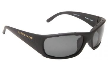 Image of Native Eyewear Bomber Sunglasses, Asphalt Frame, Gray Lens, Polarized, 134 302 502