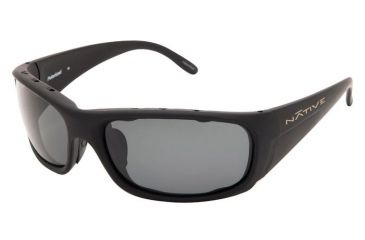 Image of Native Eyewear Bomber Sunglasses, Asphalt Frame, Gray Lens, Polarized, 134 302 502
