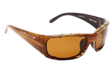 Image of Native Eyewear Bomber Sunglasses, Wood Frame, Brown Lens, Polarized, 134 361 515