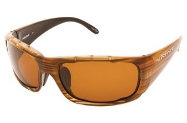 Image of Native Eyewear Bomber Sunglasses, Wood Frame, Brown Lens, Polarized, 134 361 515