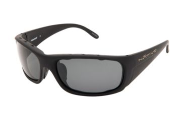 Image of Native Eyewear Bomber Sunglasses,Asphalt Frame,Gray Lens,Polarized,134 302 502