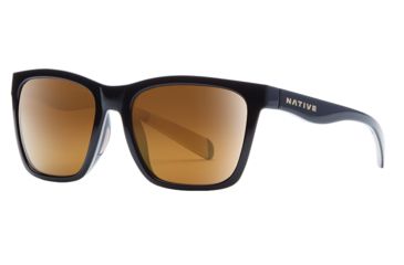 Image of Native Eyewear Braiden Single Vision Prescription Sunglasses, Gloss Black / Pale Pink / Gloss Black Frame, Polarized, 185 916 527SV