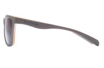 Image of Native Eyewear Braiden Single Vision Prescription Sunglasses, Matte Gray / White / Peach Frame, Polarized, 185 918 523SV