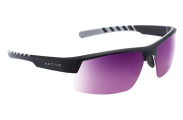 Image of Native Eyewear Catamount, Matte Black / Crystal Frame, Violet Reflex Lens, 189 931 531