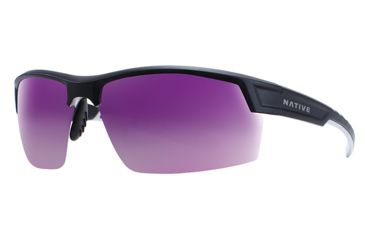Image of Native Eyewear Catamount, Matte Black / Crystal Frame, Violet Reflex Lens, 189 931 531