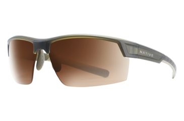 Image of Native Eyewear Catamount, Matte Moss Frame, Brown Lens, 189 356 524