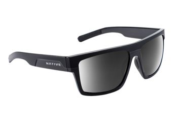 Image of Native Eyewear El Jefe, Matte Black / Gloss Black Frame, Gray Lens, 191 930 523