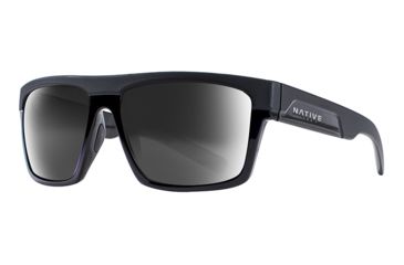 Image of Native Eyewear El Jefe, Matte Black / Gloss Black Frame, Gray Lens, 191 930 523