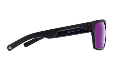 Image of Native Eyewear El Jefe, Matte Black / Gloss Black Frame, Violet Reflex Len, 191 930 531