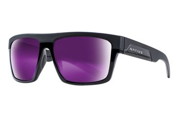 Image of Native Eyewear El Jefe, Matte Black / Gloss Black Frame, Violet Reflex Len, 191 930 531