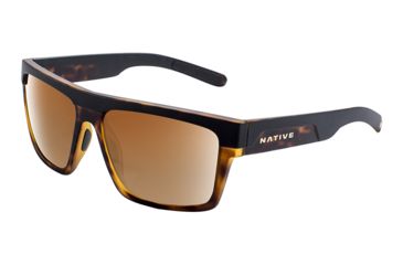 Image of Native Eyewear El Jefe, Matte Black / Maple Tort Frame, Bronze Reflex Lens, 191 924 527
