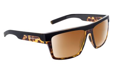 Image of Native Eyewear El Jefe, Matte Black / Maple Tort Frame, Bronze Reflex Lens, 191 924 527