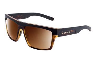 Image of Native Eyewear El Jefe, Matte Black / Maple Tort Frame, Brown Lens, 191 924 524