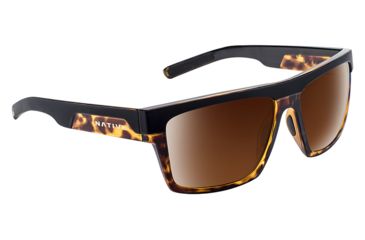 Image of Native Eyewear El Jefe, Matte Black / Maple Tort Frame, Brown Lens, 191 924 524