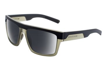 Image of Native Eyewear El Jefe, Matte Black / Olive Frame, Gray Lens, 191 925 523