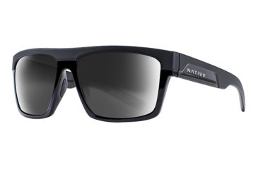 Image of Native Eyewear El Jefe Single Vision Prescription Sunglasses, Matte Black / Gloss Black Frame, Polarized, 191 930 523SV