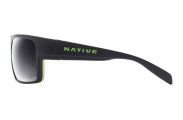 Image of Native Eyewear Eldo, Matte Black / Lime / Dark Gray Frame, Gray Lens, 177 369 523