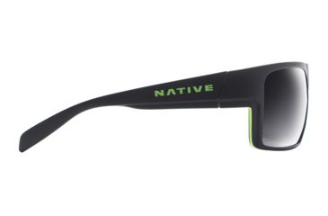 Image of Native Eyewear Eldo, Matte Black / Lime / Dark Gray Frame, Gray Lens, 177 369 523