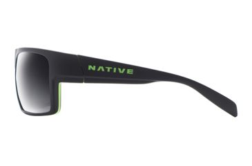 Image of Native Eyewear Eldo Bifocal Prescription Sunglasses, Matte Black / Lime / Dark Gray Frame, Polarized, 177 369 523BI