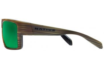 Image of Native Eyewear Eldo Sunglasses,Wood/Black/Black Frame,Green Reflex Brown Lens,Polarized,177 903 529