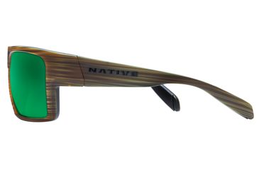 Image of Native Eyewear Eldo, Wood / Black / Black Frame, Green Reflex Lens, 177 903 529