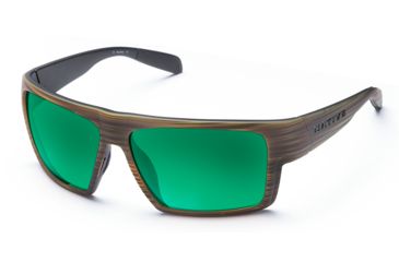 Image of Native Eyewear Eldo, Wood / Black / Black Frame, Green Reflex Lens, 177 903 529