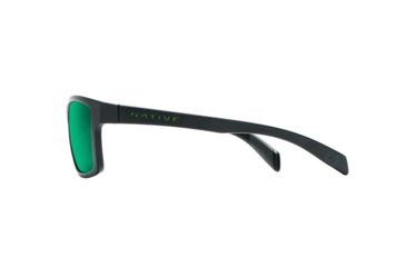 Image of Native Eyewear Flatirons, Matte Black Frame, Green Reflex Lens, 172 302 529