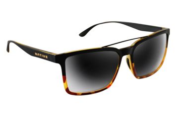 Image of Native Eyewear Four Corners, Matte Black / Tort Frame, Gray Lens, 198 924 523